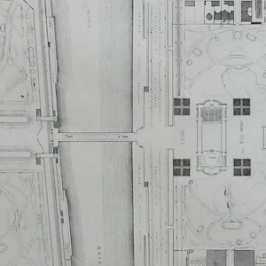 1886 EXTREMELY RARE Antique Photo Lithograph 'Plan for the Paris Exhibition of 1889' by Dutert for The Builder (Sprague & Co.)