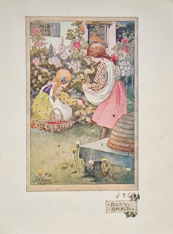 1913 Original Antique Print the Dandy Andy Book Anne Anderson Busy Bees Nursery Art Children's Illustration - Etsy 1913 Original Antique Print the Dandy Andy Book Anne Anderson Busy Bees Nursery Art Children's Illustration - Etsy