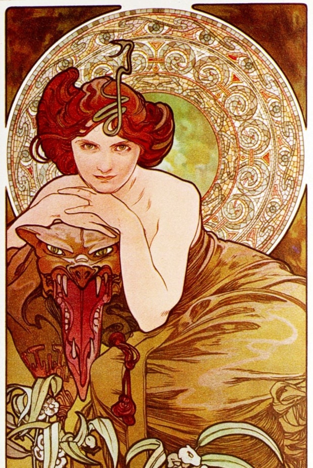 mucha alphonse cross emerald stitch pdf pattern patterns