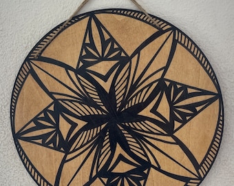 Hand Painted Siapo on Wood