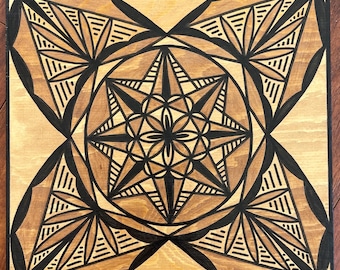 Hand Painted Siapo on Wood