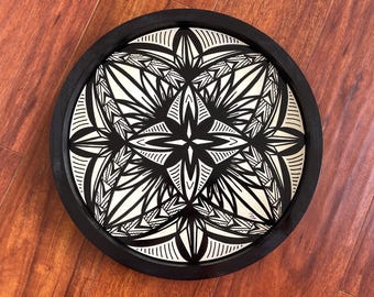 Hand Painted Siapo on Wood