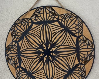 Hand Painted Siapo on Wood