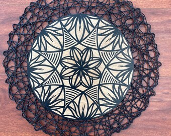 Hand Painted Siapo on Wood