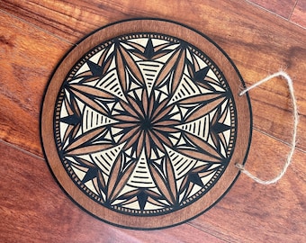 Hand Painted Siapo on Wood