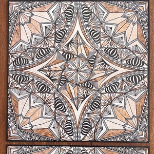 Samoan Siapo Prints on Wood Set of two - Polynesian Tapa