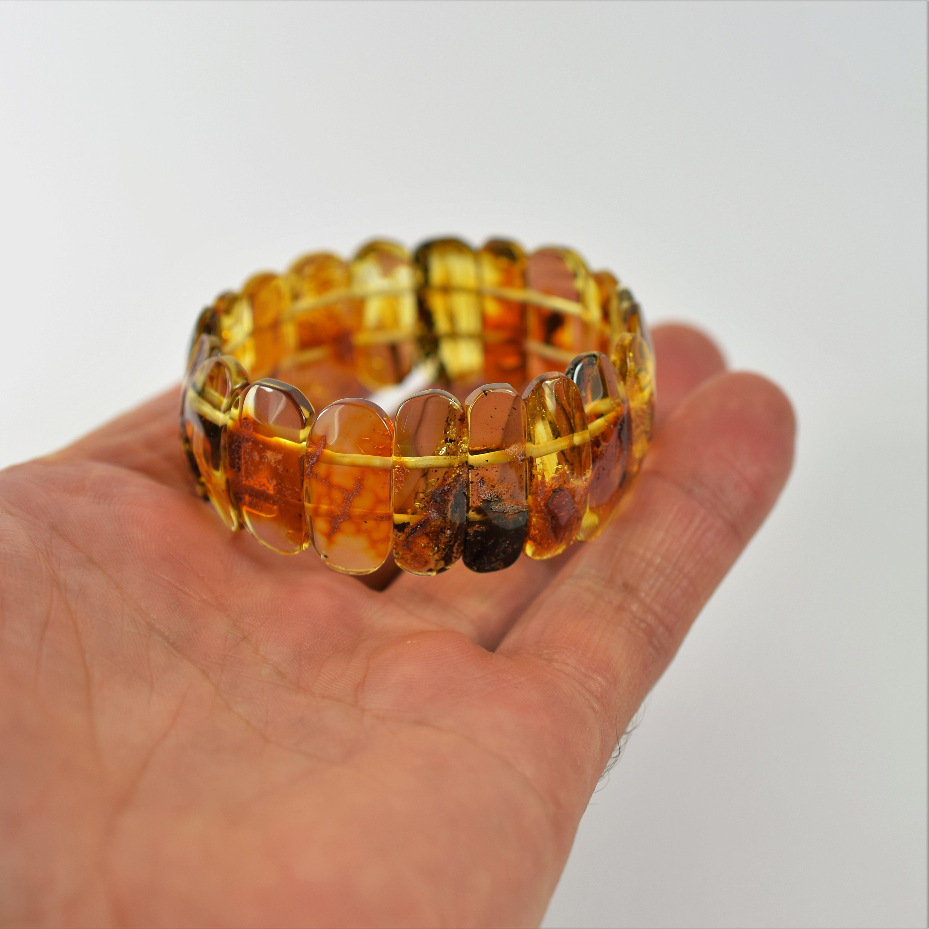 Amber bracelet for adults. Amber bracelet for men and women Etsy