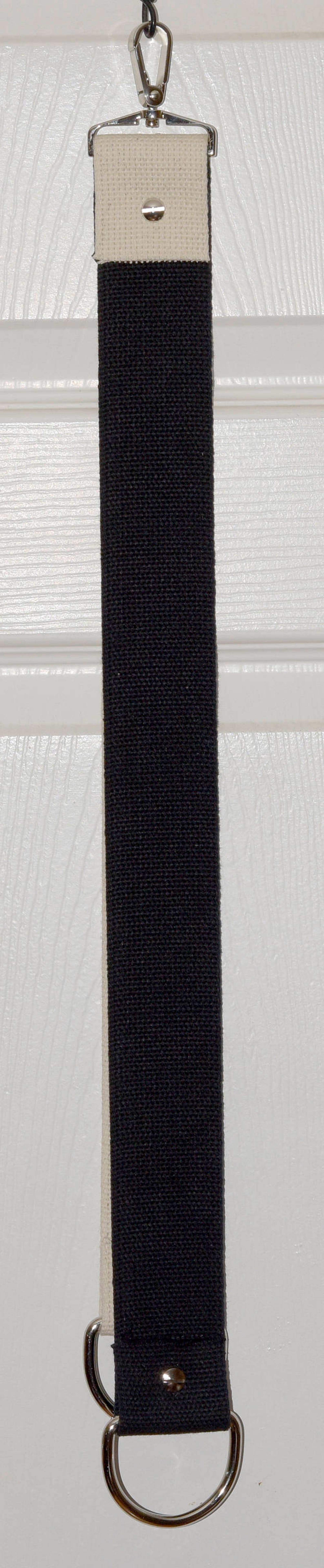 Dual Webbing Straight Razor Strop - White/black - Etsy