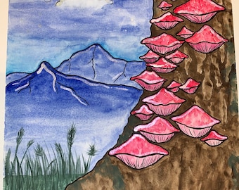 Shelf Mushroom Tree PRINT