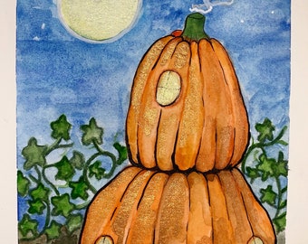 Two-Story Pumpkin PRINT