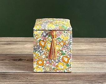 Handmade Fabric Small Tea Bag Box with Liberty of London fabric #25