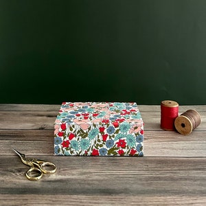 Handmade Fabric Book shaped Box with Liberty of London fabric Small size 45 image 3