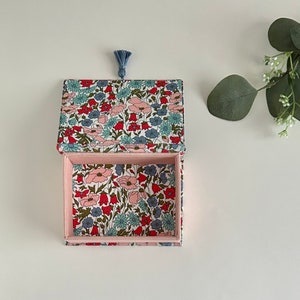 Handmade Fabric Book shaped Box with Liberty of London fabric Small size 45 image 6