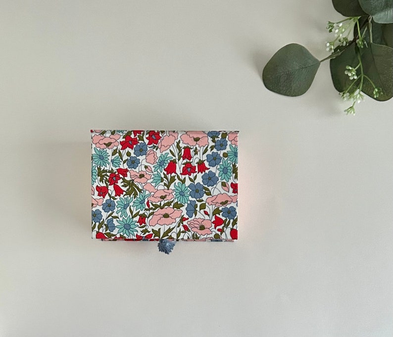 Handmade Fabric Book shaped Box with Liberty of London fabric Small size 45 image 5