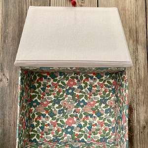 Handmade Fabric Book shaped Box 2 size set with Liberty of London fabric 1 image 8