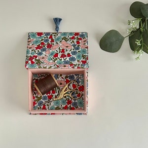 Handmade Fabric Book shaped Box with Liberty of London fabric Small size 45 image 7