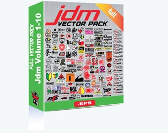 Bundle Jdm tuning vector EPS full pack from volume 1 to 10 sticker graphics corel illustrator decal plotter cut vectores tuning  80% OFF