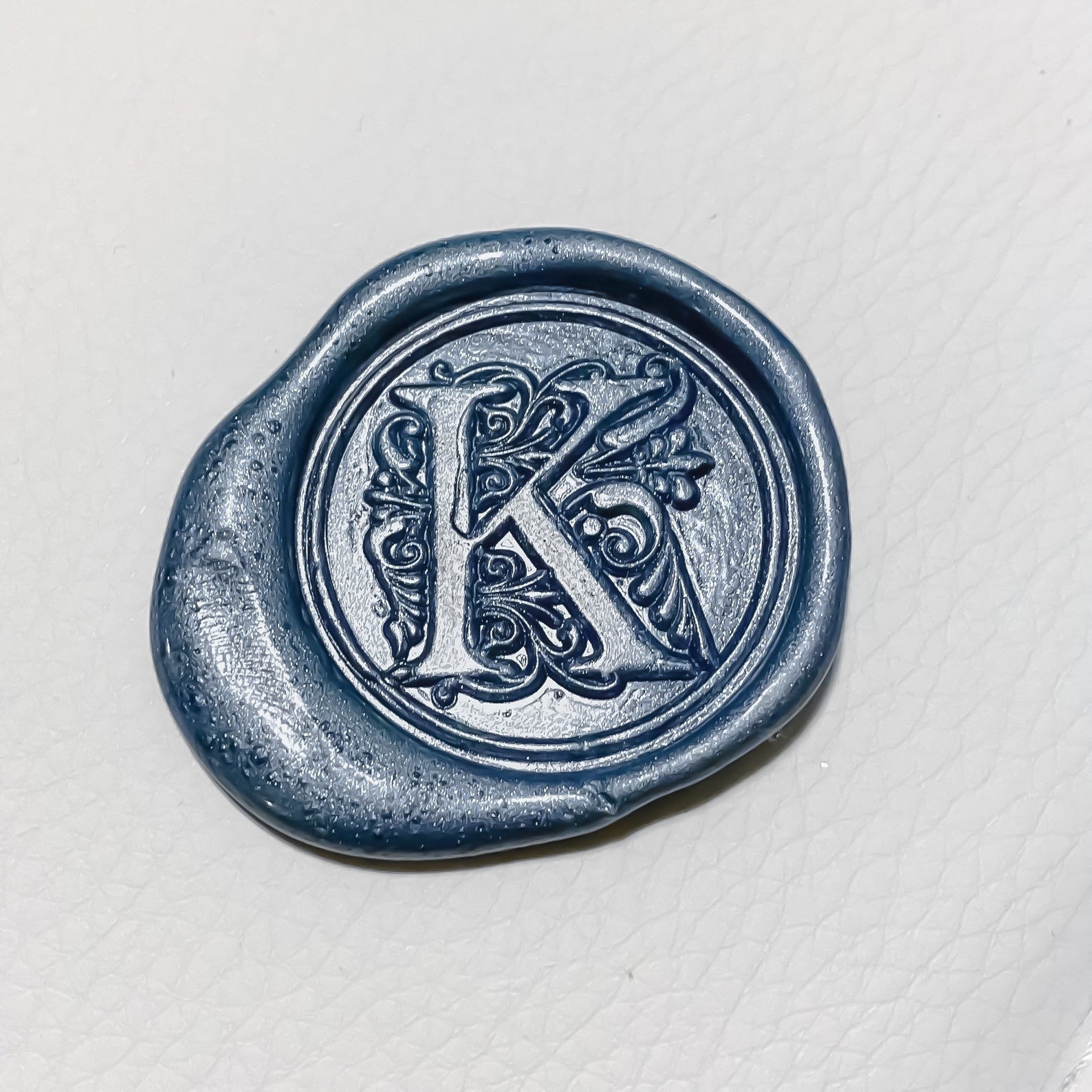 Letter K Monogram STAMPED WAX SEAL Adhesive Backing Premade | Etsy