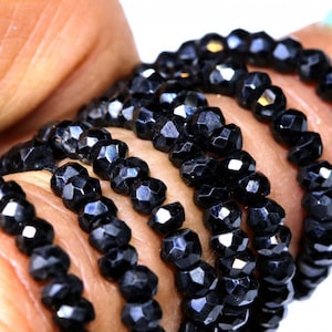 27 CTS Black Spinel Drilled Bead Strand NP-2871