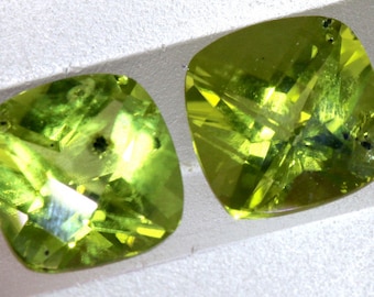 3.40 CTS Green Peridot Faceted Pair CG-2761