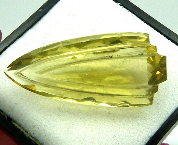 レモン☆ 28.5 CTS 宝石彫刻レモンクォーツ CG-1515 - Etsy 日本