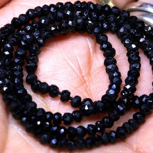 27 CTS Black Spinel Drilled Bead Strand NP-2875