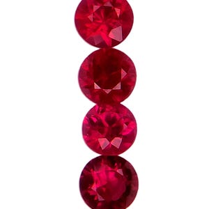 0.64 carats Natural RUBY faceted stone parcel
