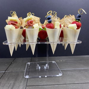 McChi acrylic tray hold 16 charcuterie or succulent cones