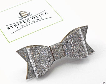 White - German Silver Hair Clip (Set of 2) 28