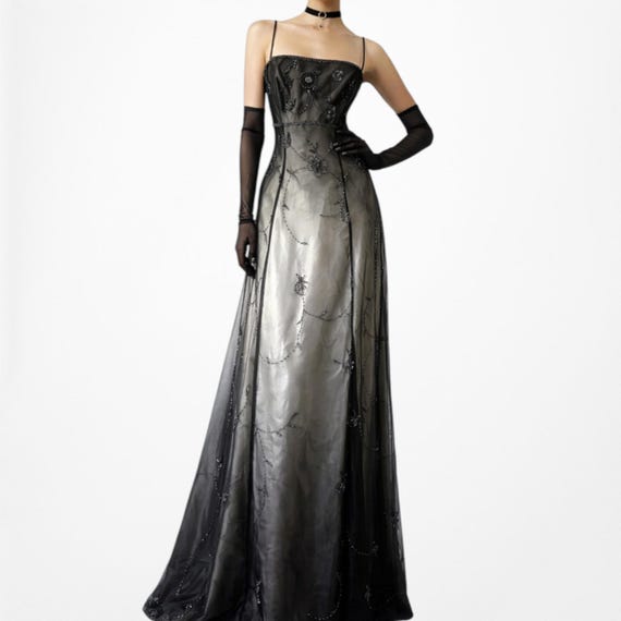 black ombre maxi dress Strapless Ombr Maxi Dress Black to Red S / Black to Red
