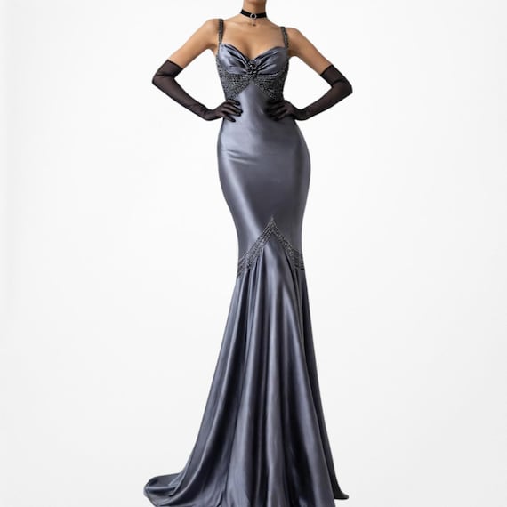 y2k satin dress Y2K Victoria Secret Silk Gown by Vintage Victoria Secret
