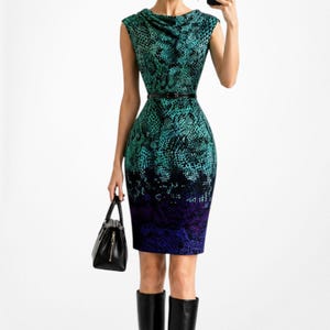 dark green snake print dress The jersey dress by Size:XL / 44 Formal dress size m NEW Beach Riot Size