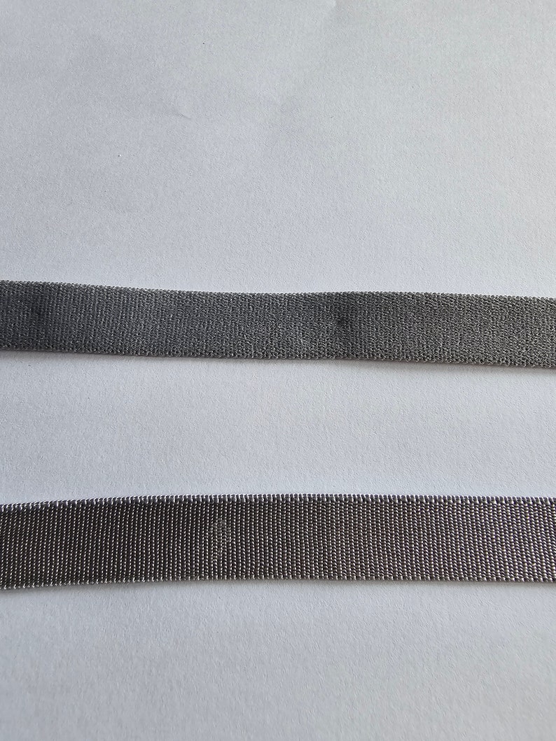 Correa elástica 20 mm, correa elástica de goma, goma de lavandería, elástica gris 1,50E/metro imagen 3