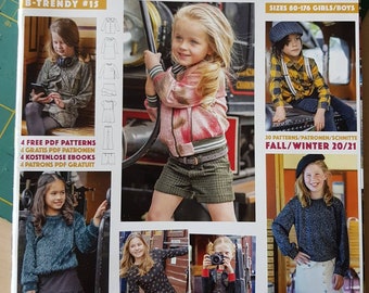 Sewing pattern magazine B Trendy No. 15 F/W 20/21 children's fashion in 5 languages, magazines, kids fashion, size 56-164