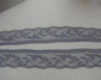 French elastic lace braid,lace grey,french lace 2mx3,5 cm 1,75E/meter