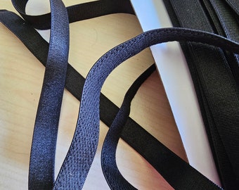 12 mm elastic band, laundry elastic, carrier elastic, elastic night black 1,50E/meter