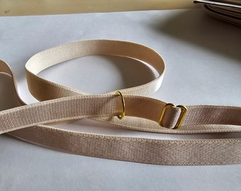 Elastico per cinturino 12 mm, elastico per cinturino in gomma, gomma per bucato, elastico beige 1,50E/metro