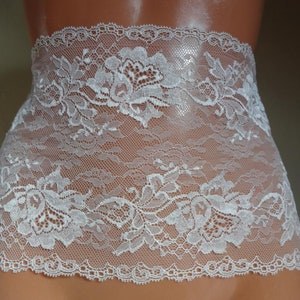 French elastic fine Original Leavers Calais lace,lace,french lace in cream,ivory 20 cm wide