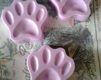 3 Greyhound Paw Print Soaps - set