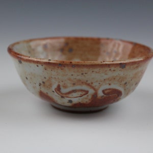 Shino bowl No.1, Koi fish, Wheel-Throuwn and carved image 2