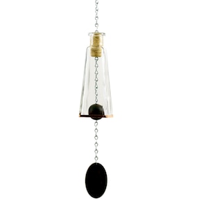 Glass Wind Chime Made From Pyramid Shaped Clear Glass Bottle - Etsy