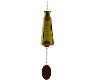 Vintage Green 178ml Glass Bottle Wind Chimes - Gifts for Mom - Garden Decor - Gift Idea - Outdoor Living - Seasonal Decor - Glass Wind Chime