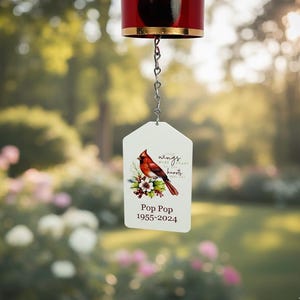 Personalized Memorial Wine Bottle Wind Chime | Handmade Sympathy Gift | 8 Color Options image 8