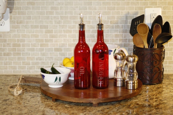 Red Wine Bottle Oil And Vinegar Cruet Kitchen Decoration Etsy