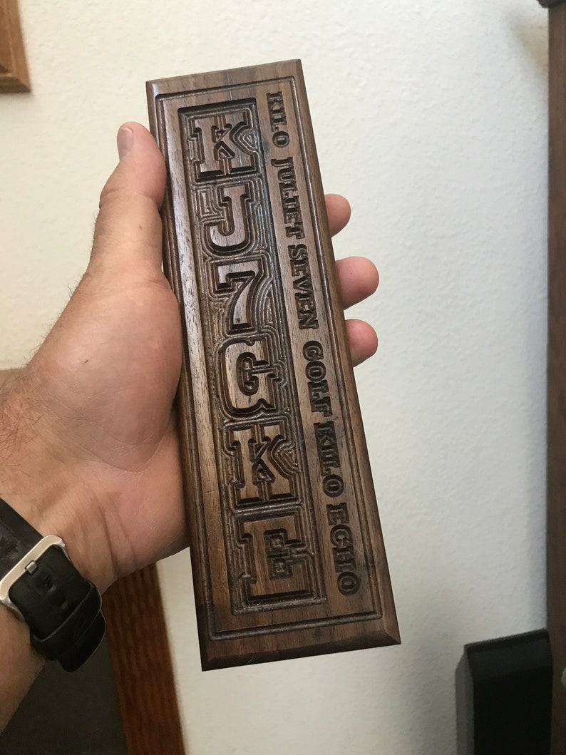 CS4 Ham Radio Callsign plaque CS4 Walnut Etsy