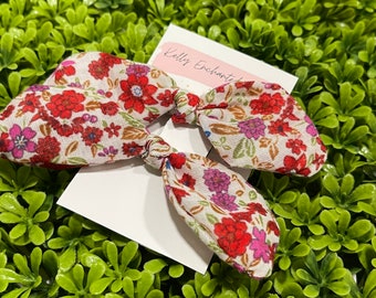 Summer floral Bow knot hair clips