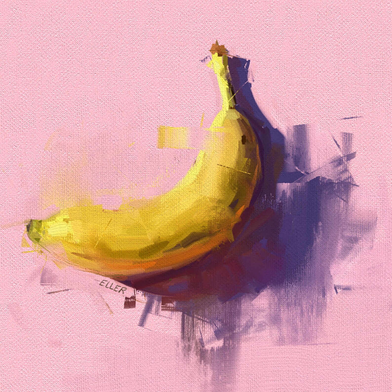 Banana Art Print Still Life Painting Wall Art Etsy
