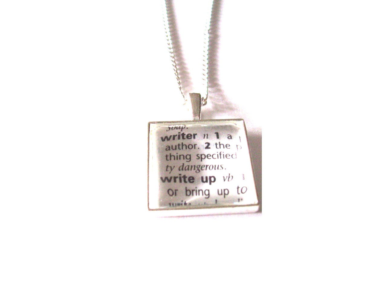 Writer Necklace Dictionary Definition Word Excerpt in Etsy