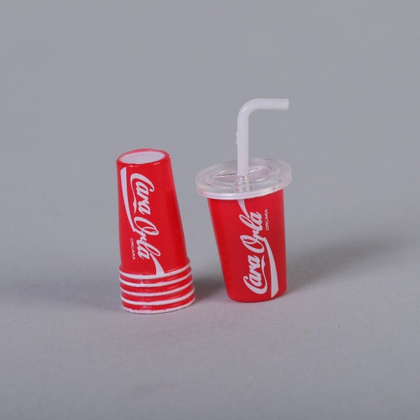1:12 Scale Drink Soda Drink Cup Fast Food Dollhouse Miniature Orcara
