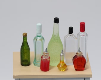 1:12 scale liquer bottles dollhouse miniature alcohol drink doll house blank